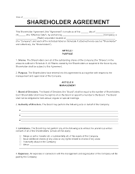 shareholder agreement template free