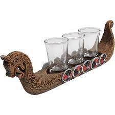 Viking Ship Shot Glass Holder Cc12419