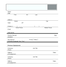 Free Job Application Template Employment Form Sample Format