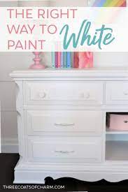 how to paint furniture white three