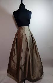 Taffeta Box Pleated Ball Gown Skirt With Removable Sash
