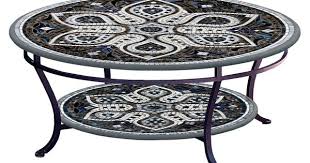 Grigio Mosaic Coffee Table Tiered In