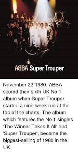 A8ba Super Trouper November 22 1980 Abba Scored Their Sixth