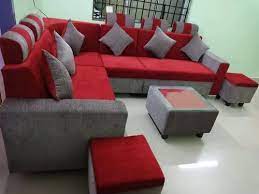 7 seater velvet modular corner sofa set