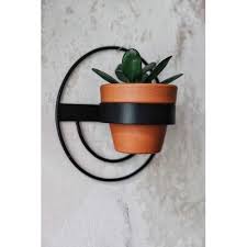 Iron Black 8 Inch Wall Flower Pot Holders