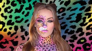 leopard print halloween makeup tutorial
