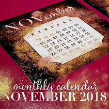 printable november 2018 calendar free