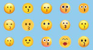 kissing face emoji