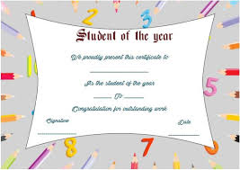 Student Of The Year Award Certificate Templates 20 Free To