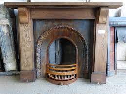 Vintage Cast Iron Fireplace Insert