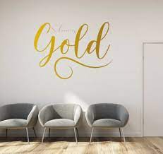 Silence Is Gold Wall Decal Sticker
