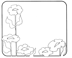 Flower Coloring Page Border Frames Black And White Cerca Amb