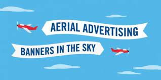 aerial advertising banners in the sky