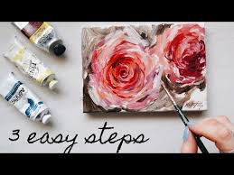 how to paint flowers acrylics 40 easy