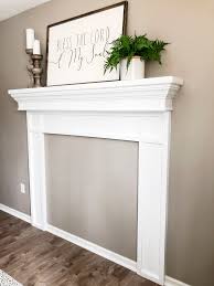 diy faux fireplace mantel tutorial