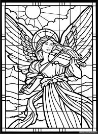Jesus loves me with 3 crosses. Religious Coloring Pages Stained Glass Coloring4free Coloring4free Com