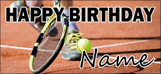personalised tennis birthday banner