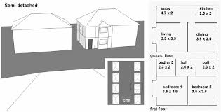 floor plans of the semi detached home