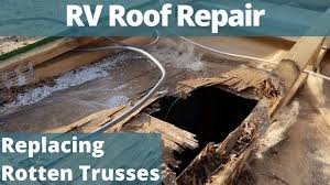 rv roof repair rebuilding rotten