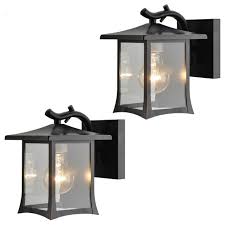 Oil Rubbed Bronze Outdoor Patio Porch Exterior Light Fixtures Set Of 2 Transitional Outdoor Wall Lights And Sconces By Door Corner