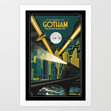 Gotham City Travel Poster Art Print By