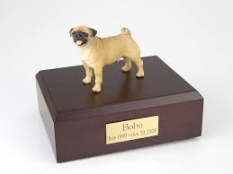 dog pug figurine urn tr200 967