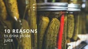 What are the advantages of drinking pickle juice?