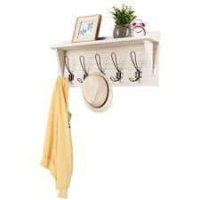 Wall Mounted Coat Hooks With Shelf For