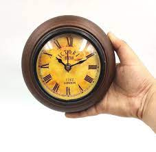 Antique Style Wood Wall Clock Small