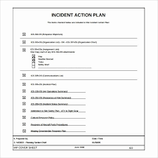 40 Incident Action Plan Template Markmeckler Template Design