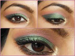 eye makeup tutorial metallic green