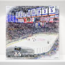 Belmont park arena seating chart | islanders new venue. Nassau Coliseum Hockey Arena Print New York Islanders Hockey
