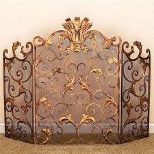 Acanthus Leaf Fireplace Screen Gold