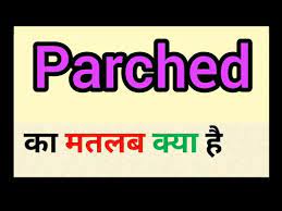 parched meaning in hindi parched ka