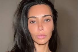 kim kardashian shares rare makeup free