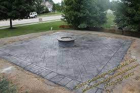 Stamped Concrete Fire Pit