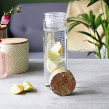 Bamboo Wildflower Lid Bottle With
