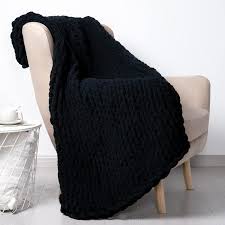 carriediosa chunky knit throw blanket