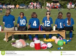 Soccer Team On Sidelines 3 Stock Photo Image Of Girl 2691582