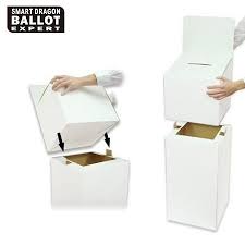 corrugated cardboard ballot box ballot