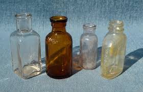 Vintage Antique Small Glass Medicine
