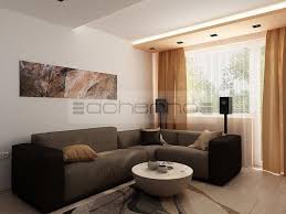 Топли цветове, наситени нюанси и разнообразие от раирани модели отличават. Acherno Interior Na Apartament V Topli Cvetove