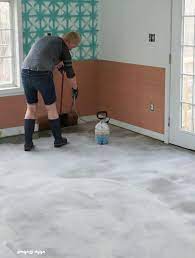 diy stained concrete