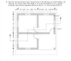 sectional elevation above ground level
