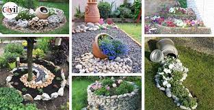 32 Surprising Stone Garden Decorating