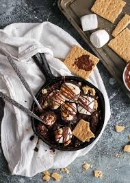 s mores brownie skillet for sharing