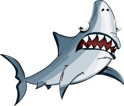 funny shark clipart free