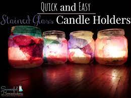 Quick And Easy Stained Glass Candle Holders