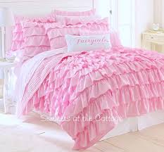 Dreamy Pink Fairy Tales Ruffled Quilt