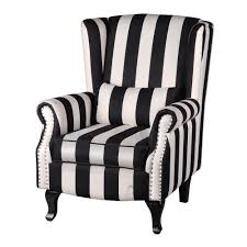 The elegance and regency of chevron stripes add a graphic and modern touch to any space. A B Home Black And White Stripe Oversized Arm Chair Modish Store